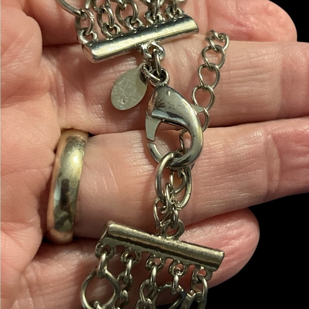 Chico's Silver Cream Layered Necklace - Picture 3 of 4